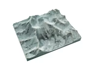 Mappa Everest grigia decorazione 3D - arte mappa himalayana unica ed ecologica - Foto 1 di 5
