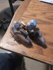 Vintage Lead Toy Soldier Pilot  by Barclay Motorcycle with side car sidecar
