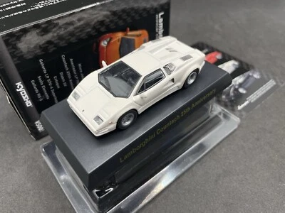 Kyosho 1/64 Lamborghini 4 Countach 25 Aniversario Blanco Diecast Modelo Coche 55C2 Foto 1 de 4