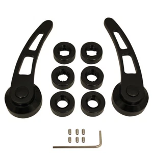 Manijas de puerta largas de aluminio Hot Rod Billet negras, se adapta a Chevy/Ford/Mopar V8 - Imagen 1 de 1