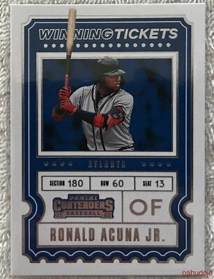 2020 Panini Contenders RONALD ACUNA Jr. Winning Ticket #WT-11 Atlanta Braves - Image 1 of 2