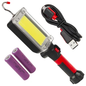 Lámpara de Taller Lámpara Magnética COB 2x1200mAh, 700lm, USB Tipo-C/Micro USB - Imagen 1 de 11
