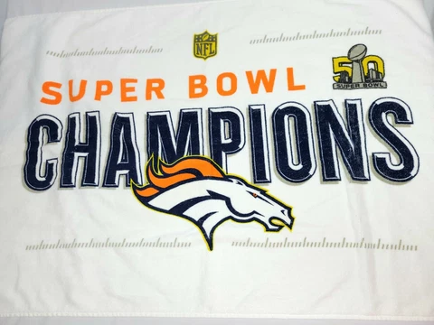 Locker Room Towel Denver Broncos Super Bowl 50 Champions Trophy Collection 42x24 Cover