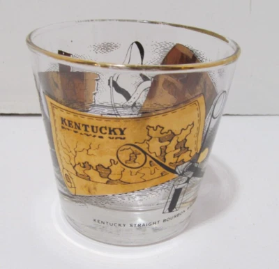 Vaso de cóctel Kentucky Straight Bourbon Whiskey Old Taylor 86 Rocks vaso MCM Foto 1 de 4