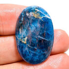 Cabochon ovale apatite bleu néon naturel immaculé 27,5 ct 29 x 19 x 4 mm pierre précieuse