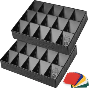 2-Pack Card Sorting Tray 15-Compartment Stackable Trading Card Organizer - Picture 1 of 12