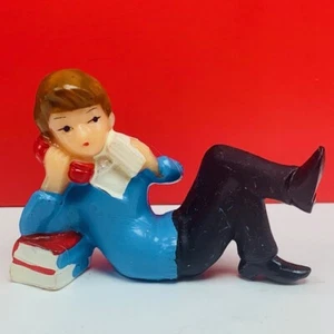 Wilton cake topper caketop vintage figurine woodridge 1970s telephone phone AC1 - Picture 1 of 2