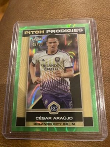 2023 Topps Chrome MLS Cesar Araujo Rookie Green /99 - Picture 1 of 5