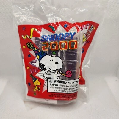 Juguete de comida para niños Wendy's Snoopy 2000 Peanuts nuevo en paquete Foto 1 de 2