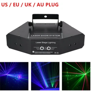 6 Lens RGB Effect Beam Pattern DMX Laser Light Bar Party Show DJ Stage Lighting - Picture 1 of 12
