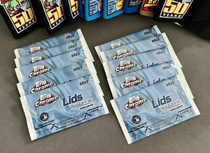 (10) 2023 Topps Chrome Lids X Mitchell & Ness Promo Packs - Picture 1 of 1