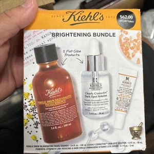 NEW Kiehl's Brightening Bundle Vitamin C Eye Serum Dark Spot Correction Facial - Picture 1 of 1