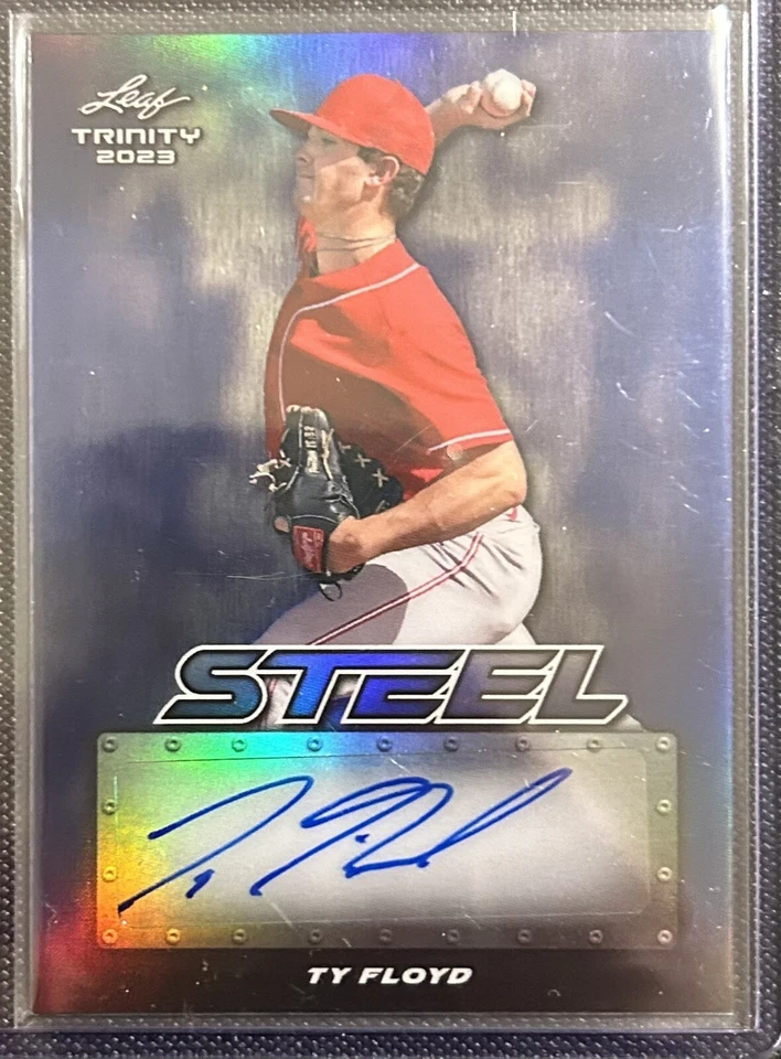 2023 Leaf Trinity Ty Floyd Steel Autograph SP Card /10 - Image 1 of 2