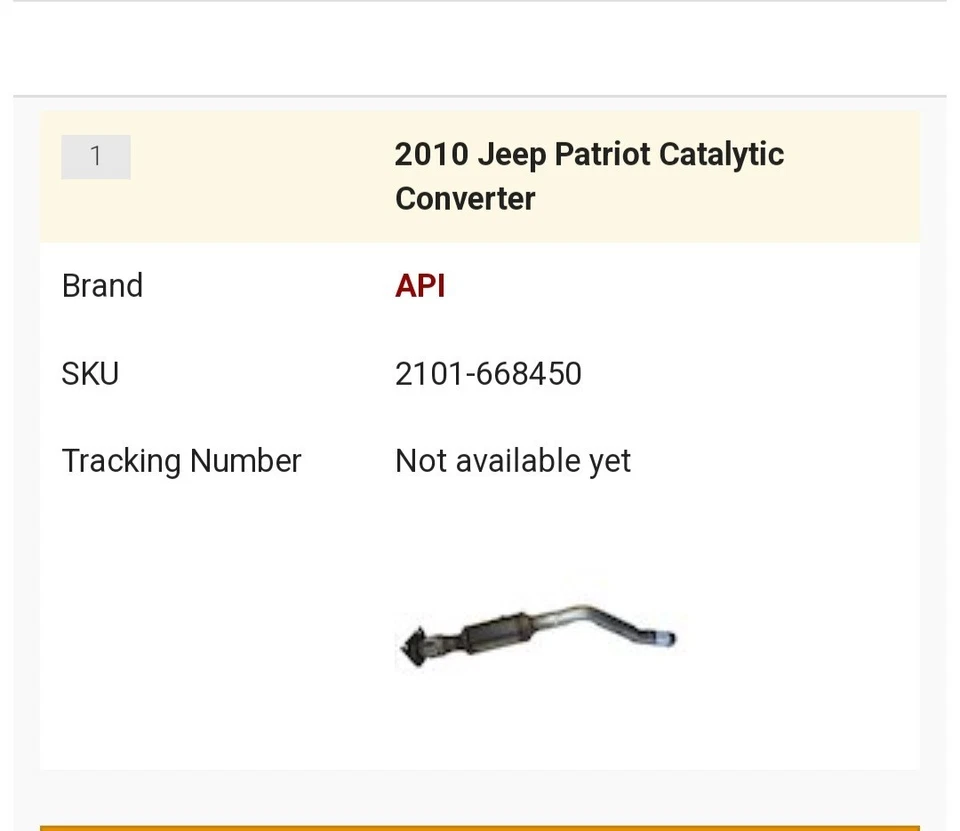 Jeep Patriot 2010 convertidor catalítico Magnaflow 49192 Foto 1 de 1