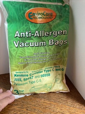 Kenmore Type C 50555, 50557 and 50558 Canister Vacuum Cleaner Bags (5 Brand New - Image 1 of 4