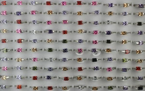 35pcs Wholesale Fashion Jewelry Lots Cubic Zirconia Rings For Women Wedding Ring - Picture 1 of 10