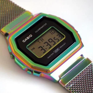 CASIO Standard Premium A1000RBW-1JF TiCTAC Limited Rainbow Color Watch 38mm JPN - Picture 1 of 10