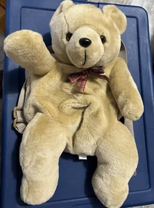 RETIRED GOLDEN TEDDY BEAR KIDS BACK PACK - Picture 1 of 5