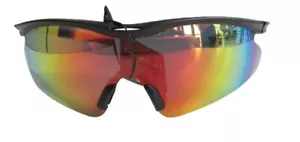 Gafas de sol Biker para hombre Spectrum rojo lente marco negro V30 - Imagen 1 de 5