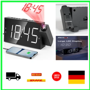 Digitalwecker für Kinder mit 7" LED-Anzeige, Dimmer, Projektor und USB-Ladege... - Bild 1 von 10