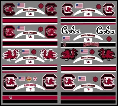FULL SIZE South Carolina Gamecocks Helmet Decals - 8 designs to choose from - Image 1 of 2