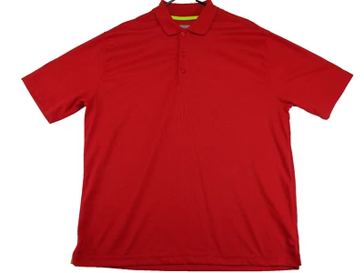 Zorrel Mens Polo Red Size Large Short Sleeve Technicore Performance Knit Shirt - Image 1 of 4