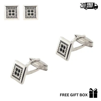 925 Sterling Silver Italy Square Cufflinks - Image 1 of 2