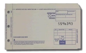 3-Part Short Credit Card Sales Slips (Pack of 100) - Picture 1 of 1