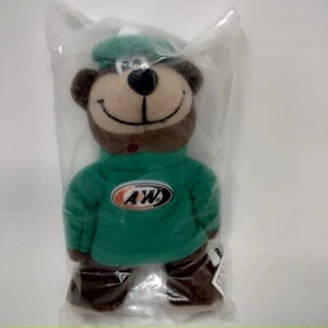 Vintage A&W Plüschbär mit grüner Mütze Shirt Stofftier Spielzeug 1998 Alpha Kinder - Bild 1 von 9
