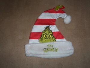 NEW, Dr. Seuss The Grinch Who Stole Christmas Hat Santa Hat Holiday - Picture 1 of 2