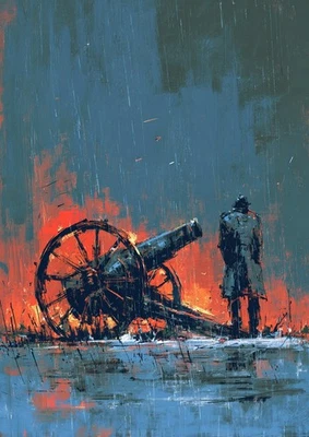 Gettysburg  Art  Card 1/1 PaintOholic Signed ONE OF A KIND - Image 1 of 2