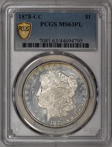 1878-CC Morgan Silver Dollar $1 PCGS MS63PL - Strong Mirrors - Picture 1 of 3