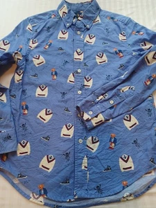 Ralph Lauren classic teddy print buttondown shirt boys M preppy collegiate flaw - Picture 1 of 11