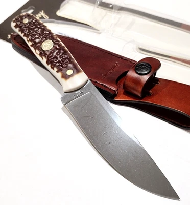 Cuchillo Schrade Uncle Henry Next Gen Staglon Full Tang funda de cuero marrón 191UH Foto 1 de 4