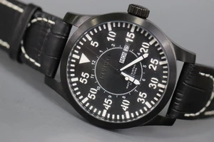 Invicta Herren Spezialität/Outdoor schwarzes Zifferblatt schwarzes echtes Kalbsleder 11206. - Bild 1 von 7