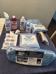 Basic Waterless RV Aircraft Boat Wash Wax Mop Kit No Handle - Picture 1 of 10