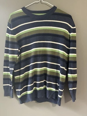Billabong M Striped Sweater Men’s Vintage Long Sleeve Cotton Blend - Image 1 of 4