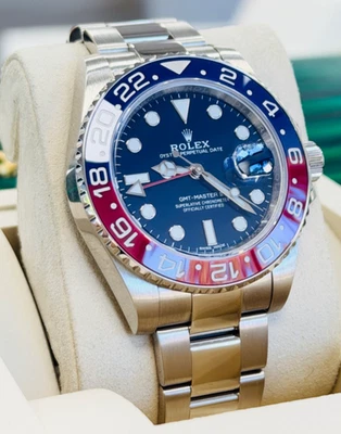 Rolex GMT-Master II 126719BLRO 18K Blanco Oyster Pulsera Azul Rojo Bisel Foto 1 de 4