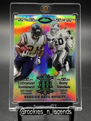 BARRY SANDERS / L. TOMLINSON 2007 Topps Chrome 🔥RB ROYALTY REFRACTOR /199🔥 SP - Image 1 of 4