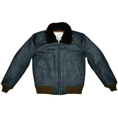 Men’s Real Goatskin Leather Windbreaker Bomber Seal Brown Lightweight Jacket - Image 1 of 4