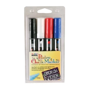 Uchida 483-4C Chisel Tip Bistro Chalk Marker Set, Primary Colors - Picture 1 of 1