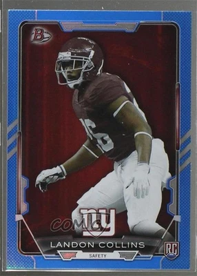 2015 Bowman Rookies Blue Rainbow Foil /499 Landon Collins #38 RC - Image 1 of 2