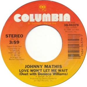 Johnny Mathis, Love Won't Let Me Wait, (7", Single), NM or M-, 3584306205 - Picture 1 of 3