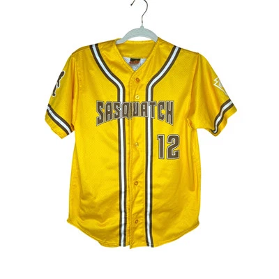 Camiseta Sasquatch Amarela Tamanho Y Grande #12 Acabamento Marrom Pulsifrado 100% Poliéster - Imagem 1 de 4