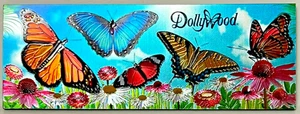 Dollywood Schmetterlinge auf einem glänzenden Magneten 1,75"X4,75" - Neu - Bild 1 von 2