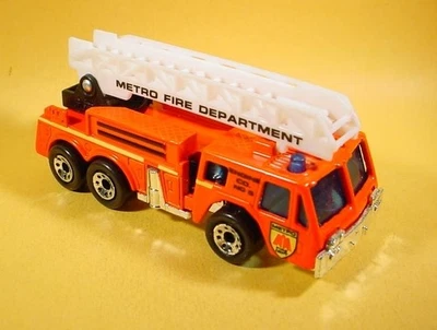 MATCHBOX NARANJA ESCALERA EXTENSIBLE CAMIÓN DE BOMBEROS MB18-C21 SUELTO Foto 1 de 2