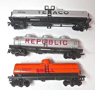 HO Juego de 3 vagones cisterna de gasolina con cúpula Texaco. Shell & Republic ENVÍO BAJO Foto 1 de 4