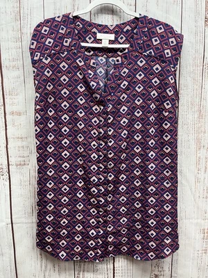 Motherhood Maternity Sleeveless Top Blouse Size L V-Neck - Image 1 of 4