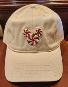 Disney Parks 2025 Disneyland Peppermint Swirl Khaki Urlaub Mütze Baseball Cap Neu - Bild 1 von 1