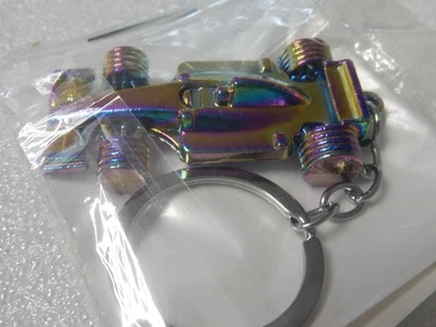 Llavero Diecast Metal Fórmula 1 F1 Efecto Arco Iris Color 2.25" NUEVO en Paquete Foto 1 de 4